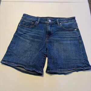 Lucky Brand Denim Shorts Women Size 6 Medium Wash Cuffed Mid Rise